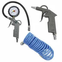 MAUK® Druckluft/Kompressor Set | 8 bar - 13 TLG. | Reifenfüller &  Ausblaspistole für Ihre Werkstatt | inkl. Verlängerungsdüsen & Adapter
