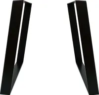 Natural Goods Berlin Möbelkufen 80GRAD, Tischkufen, Tischbeine, Tischgestell, Bankkufen, Schwarz, B75xH72 cm, 2 Stück