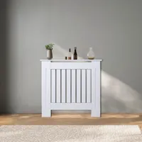 STADO | Heizungsverkleidung | MDF | Holz | Weiß | 78x82x19cm | Landhaus | Heizkörperverkleidung | Heizungsabdeckung | Cover | Abdeckung | Heizung