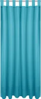 Blickdichte Gardine mit Schlaufen, Maße: 140x225 cm, Farbe: Türkis