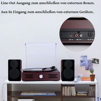 Cyberlux Retro Plattenspieler | Bluetooth | Line Out | Aux-In | Schallplattenspieler | Cyberlux Retro Plattenspieler | Bluetooth | Line Out | Aux-In | Schallplattenspieler |