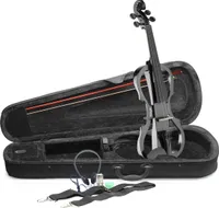 Stagg EVN X-4/4 MBK 4/4 E-Violine Set E-Geige Schwarz Metallic inkl...