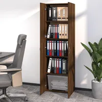 vidaXL Szafka biurowa brązowy dąb 60x32x190 cm materiał drewnopochodny