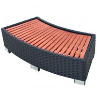 Prolenta premium spa access step poly rattan 92×45×25 cm czarny