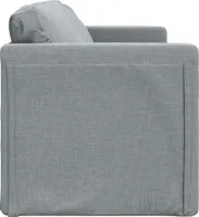 vidaXL Bodensofa mit Schlaffunktion Hellgrau 112x174x55 cm Stoff