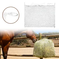 SWANEW Heunetz 120x90cm Heusack Netz Heutasche Füllmenge ca. 9Kg, Heuraufe Futternetz Maschenweite 3x3 cm, Extrem reißfest, für Pferden, Schafen, Rindern