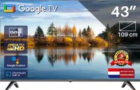 Google Smart TV | TeeView | 43-palcový televízor TeeView 4K UHD LED | 3x HDMI, 2x USB | Ci+ | Trojitý tuner DVB-T/T2/S/S2/C | Bezrámový dizajn | Montáž v Eindhovene | TV43QUG-EU