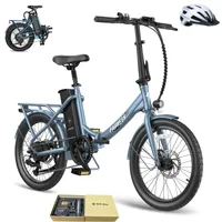 City E Bike 20 Zoll 155 - 195 cm Rostfreie Aluminiumlegierung 36 V 18,2 Ah 655,2 Wh bis zu 150 - 190 km mit 7 Gang Wasserdicht IPX4, Blau