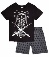 Star Wars Schlafanzug kurz Gr 116-128 Shorty Pyjama Set Nachtwäsche Jungs Jun 