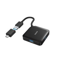 USB-Hub, 4 Ports, USB 3.2 Gen1, 5 Gbit/s, inkl. USB-C Adapter (00200116)