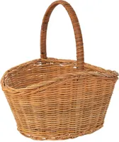 WANDERLUST DECO Ovaler brauner Markkorb 28x22x15-30h cm