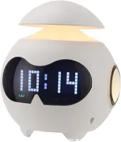 Kinderwecker Digitaler, USB-betriebener Weckwecker, Kinderwecker mit verstellbarem Nachtlicht und Mini-Bluetooth-Lautsprecher, für Mädchen Jungen