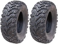 25x8.00-12 Quad ATV Tyres 6ply Wanda P3103 E-Marked Road Legal Tires (Set of 2)