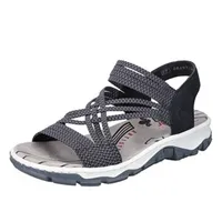Rieker Komfort Sandalen Ribbonstretch/Namur Damen 362D3638383838 Blau 40 EU