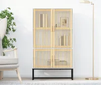 vidaXL Highboard Weiß 70x35x125 cm Holzwerkstoff