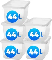 5er-Set SmartStore Aufbewahrungsbox – 44L mit Deckel Basic