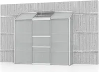 Ida 1300 Alu-Anlehngewächshaus HKP4mm Balkon-Gewächshaus 1,3 m² inkl. Fundament