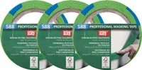 Scley 3x Malerband / Abdeckband 48 mm x 33 m „Serie 588”, Klebeband, Schutzband