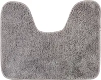 WENKO WC Vorleger mit Ausschnitt Grau Bad Teppich Toiletten Matte 40x50 cm Gäste