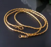Kette Gold plattiert 2mm Halskette 44cm Damen Herren Schmuck K2183