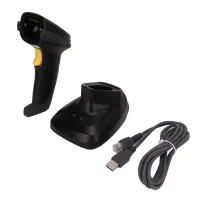 Barcodescanner, 2,4 G, kabellos, 1D-Barcode-Lesegerät mit Ladestation für Geschäfte