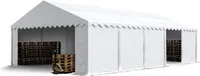 Lagerzelt 5x10 m Industriezelt Unterstand PVC Plane 750 N weiß mit Bodenrahmen