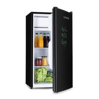 Klarstein Spitzbergen Mini Kühlschrank - Kleiner Kühlschrank mit beschreibbarer Tür, inkl. Marker, Minikühlschrank mit 5-stufigem Temperaturregler, 76 Liter, schwarz