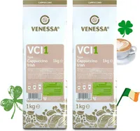 VENESSA Cappuccino Irish VCI1 Aromatisiertes Getränkepulver 1kg mit löslichem Kaffee, ergiebig mit cremiger Konsistenz, Automatenfähig