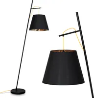Grumes »Grumes« aus Metall/Stoff, Stehleuchte Schwarz/Gold