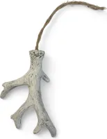 Dekorativer Geweih-Aufhänger – Weiß – 9 cm