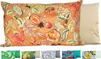 JACK Outdoor Lounge Kissen 30x50cm Motiv Dekokissen inkl. Füllung Wasserfest Sitzkissen Garten Stuhl, Farbe:Beerenflut Orange