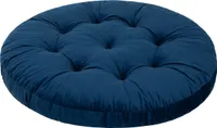 Hängesessel Kissen, Hängekorb Sessel, Indoor/Outdoor, Auflage, Rund, Swing, Schaukelkissen, Sitzkissen für Stuhl, Velvet, Waschbar, Blau, 92 x 92 cm