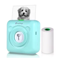 PeriPage Mini kapesní tiskárna štítků Tiskárna štítků Termální tiskárna papíru s připojením Bluetooth, mátově zelená