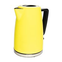 Edelstahl Wasserkocher in trendigem Retro-Look 1,7L, gelb