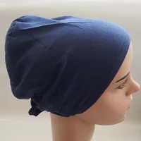 Topuzlu Hijab BONE Schlauchbonnet Marineblau Kopftuch Untertuch Tesettür Esarp Turban