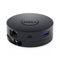 Dell DA300 - Verkabelt - USB 3.0 (3.1 Gen 1) Type-C - USB Typ-A - 10,100,1000 Mbit/s - Schwarz - Dell