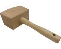 HaWe Schreiner-Klüpfel aus Rotbuche mit Eschenstiel, Holzhammer, Klopfholz, Tischlerhammer, Eckig Größe:140 x 80 mm