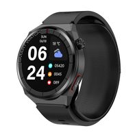 INF Smartwatch, EKG-Elektrokardiogramm, Blutdruck, Herzfrequenz, Blutsauerstoff Schwarz