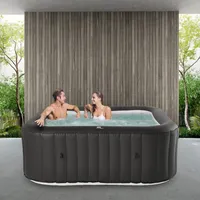 Miweba MSpa Whirlpool Urban Vito U-VT061 - Indoor & Outdoor-Whirlpool - Aufblasbar - 6 Personen - UV-C Filter - Anti-Frost-System - Poolabdeckung