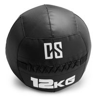 Bravor Wall Ball Medizinball PVC doppelte Nähte 12kg schwarz