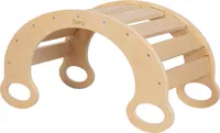 Sunny Marlie Montessori Kletterbogen aus Holz in Naturfarben | Indoor Kletterbogenwippe / Spielbogen / Wippe | Montessori Spielbogen für Kleinkinder