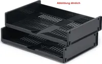 Briefablage Optimo A4 anthrazit Packung mit 6 Stück