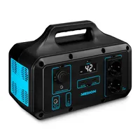 MEDION Power Station S69500 (MD46500), Premium LifePo4 Akkupack, 5 Ausgänge zum Laden, 518 Wh Kapazität, LC-Display, Solarpanel Ladeanschluss