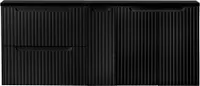 Doppelwaschtisch-Unterschrank 140cm, in schwarz, NEWPORT-56-BLACK