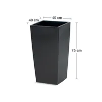 nabbi Vysoký plastový kvetináč DURS400 40 cm - antracit