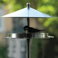 dobar Design Vogelhaus "Silberglanz", mit Ständer