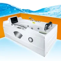 Whirlpool Vollausstattung Pool Badewanne Wanne mit TV T42R-TH 92x171cm passive Schlauchreinigung