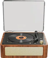 Drewniany odtwarzacz CD w stylu vintage, zintegrowany głośnik stereo hi-fi, przenośny odtwarzacz BT do domu, ładowalny odtwarzacz biurkowy z pilotem zdalnego sterowania