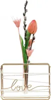 Reagenzglashalter Metall Vase 11,5cm Hochzeit Deko Gold