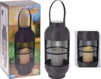 Latarnia solarna ProGarden ze świecą LED Rattan czarny